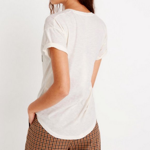 MADEWELL IVORY SHORT SLEEVE PARISIAN CAFE GRAPHIC WHISPER COTTON TEE - Picture 4 of 4